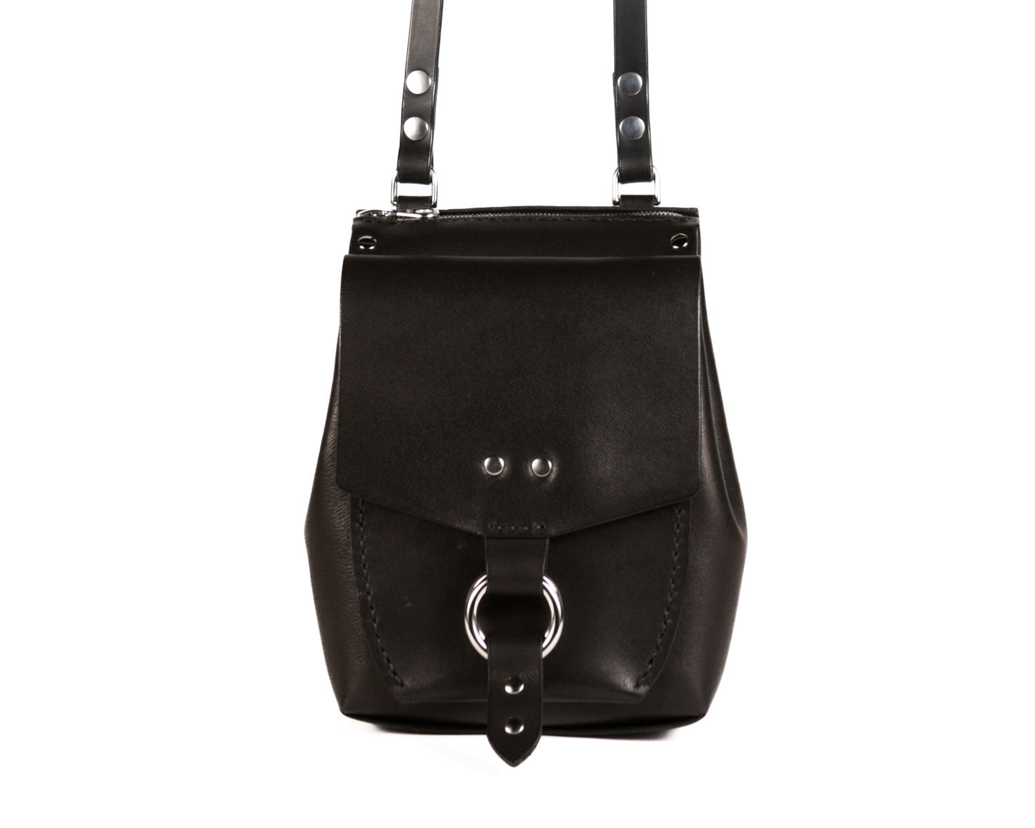 East Village Crossbody: Black Lambskin