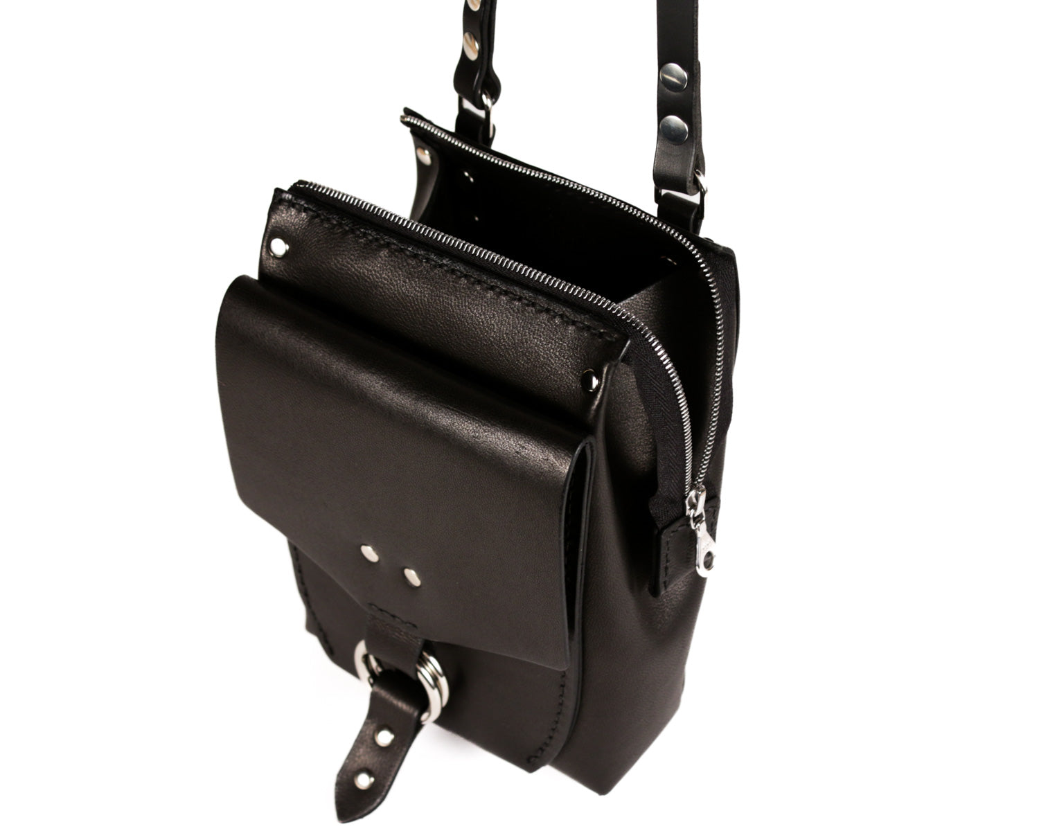 East Village Crossbody: Black Lambskin