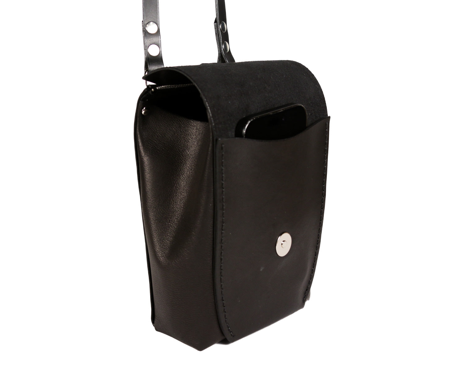 East Village Crossbody: Black Lambskin