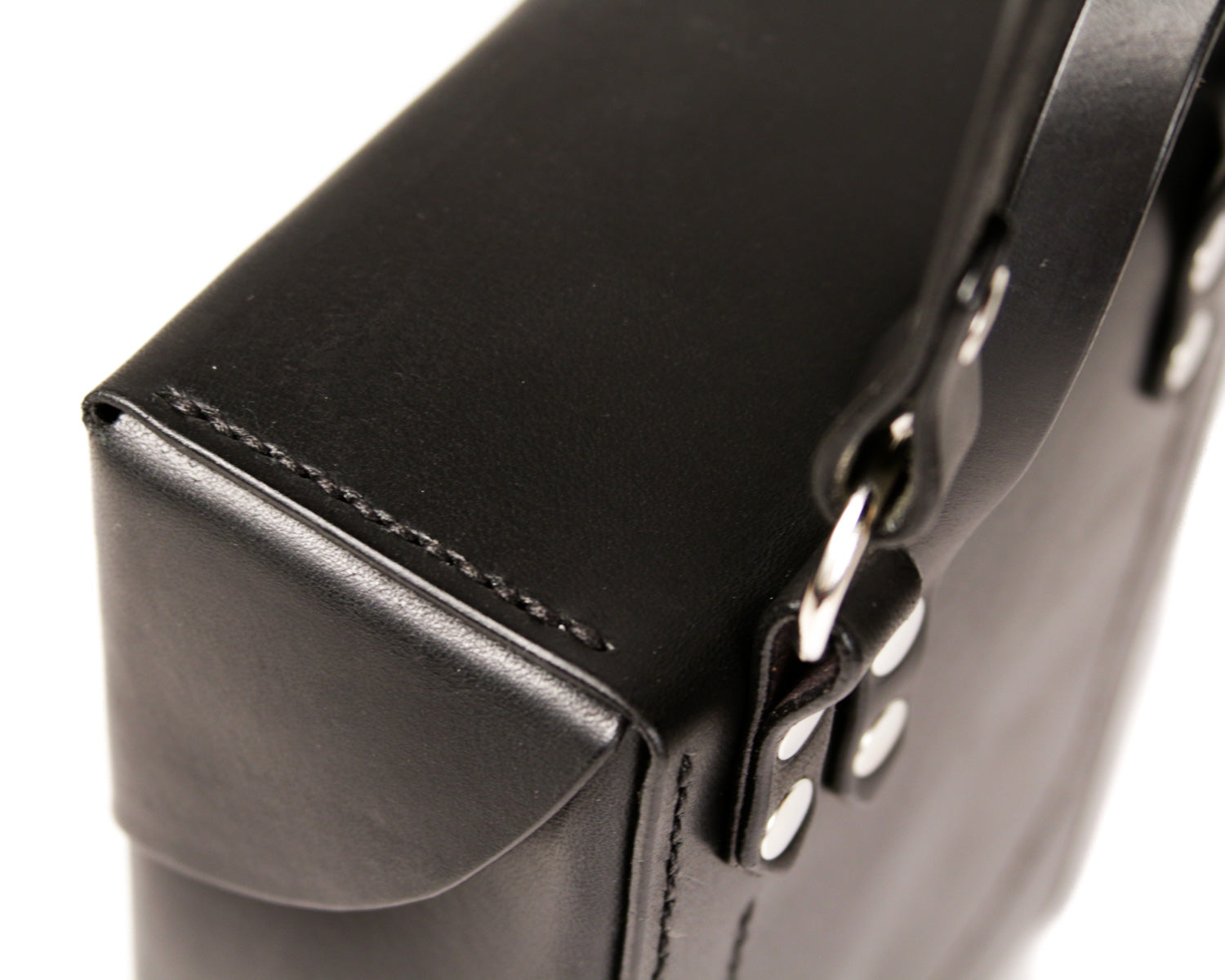 Hampton Mini Vertical Satchel: Black