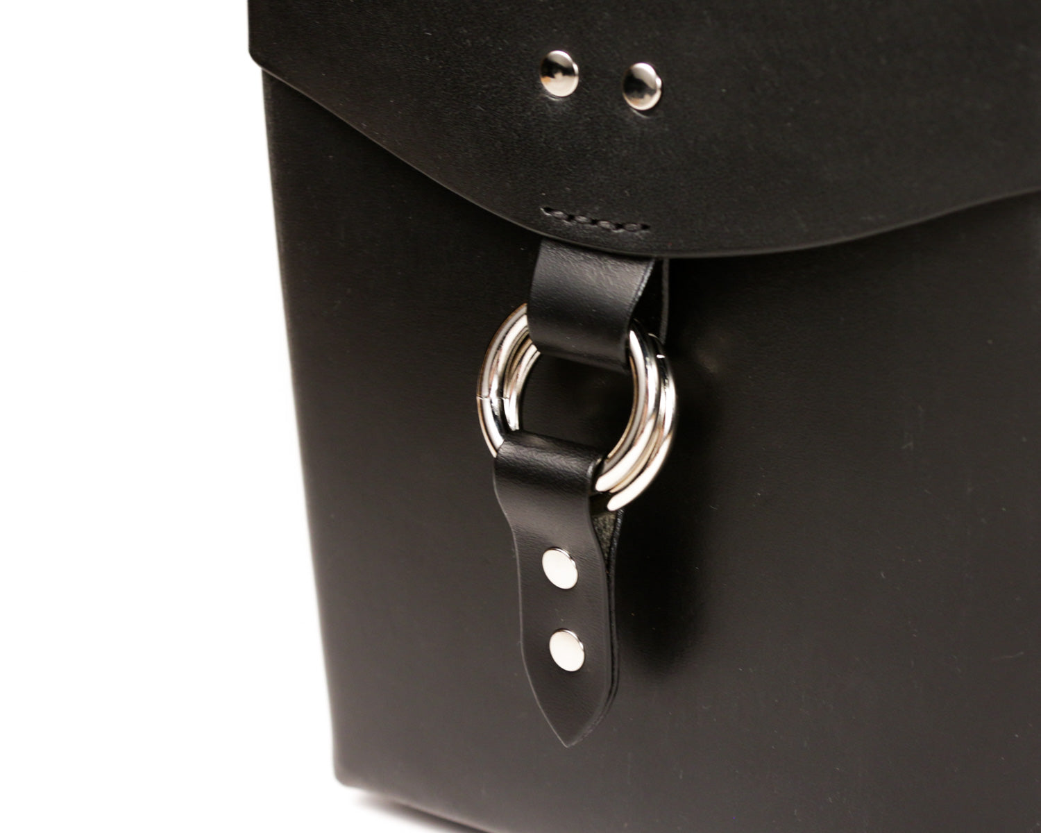 Hampton Mini Vertical Satchel: Black