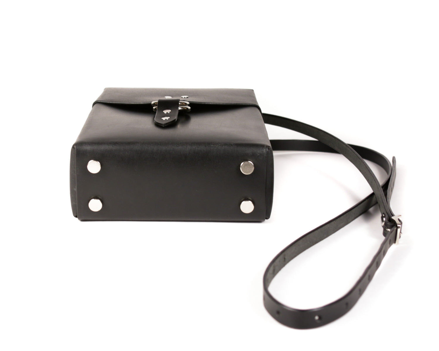 Hampton Mini Vertical Satchel: Black